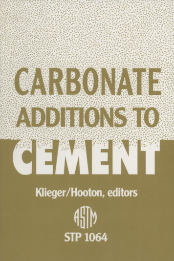 Carbonate Additions - ASTM International