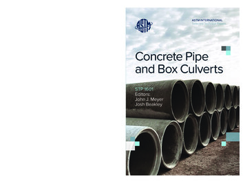 Concrete Pipe And Box Culverts - ASTM