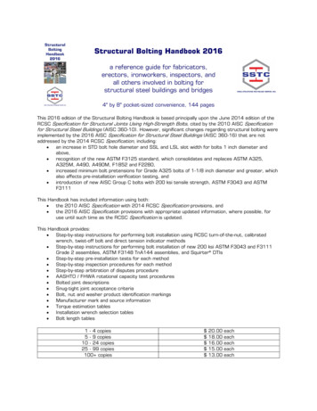 Structural Bolting Handbook 2016 - Steel Structures