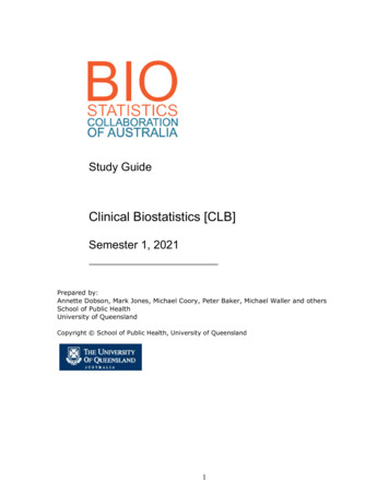Clinical Biostatistics [CLB]