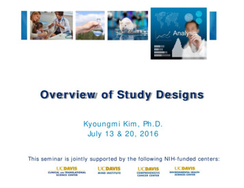 Overview Of Study Designs - UC Davis