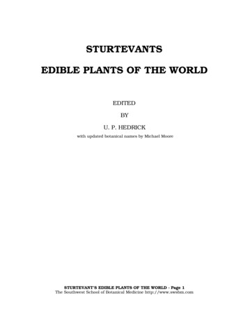 STURTEVANTS EDIBLE PLANTS OF THE WORLD - SWSBM