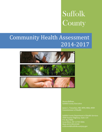 Community Health Assessment - Suffolk County, New York
