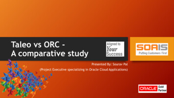 Taleo Vs ORC - A Comparative Study