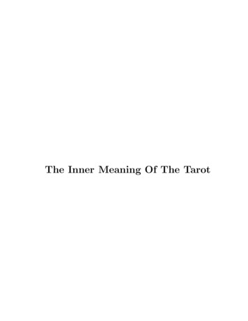 The Inner Meaning Of The Tarot - Haralick