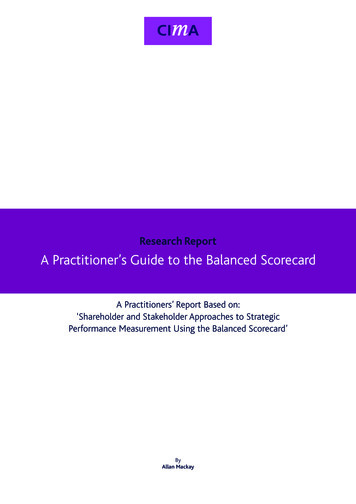 A Practitioner's Guide To The Balanced Scorecard