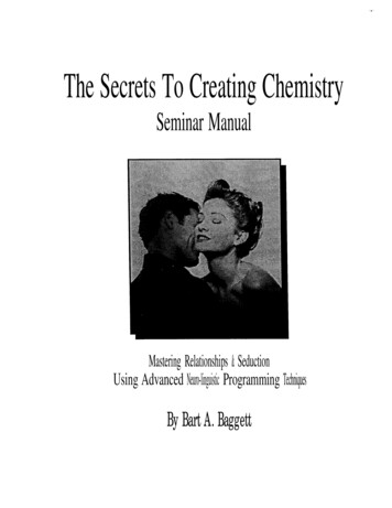 Secrets To Creating Chemistry Manual