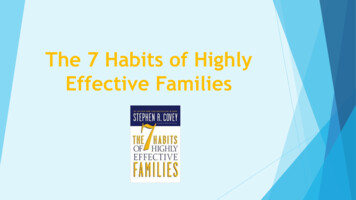 The 7 Habits Of Highly Effective Families - Weebly