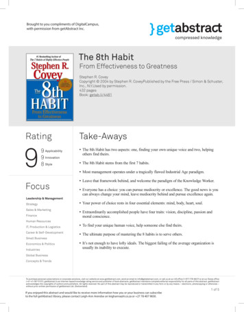 The 8th Habit - DigitalCampus