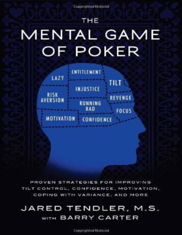 The Mental Game Of Poker: Proven Strategies For Improving .
