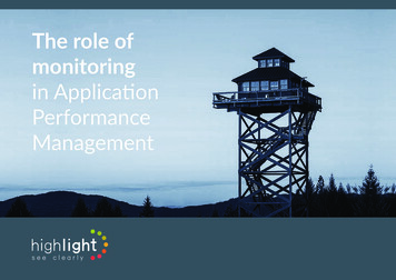 In Application Performance Management
