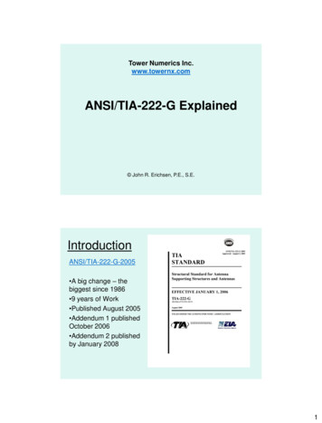 ANSI/TIA-222-G Explained - Tower Numerics