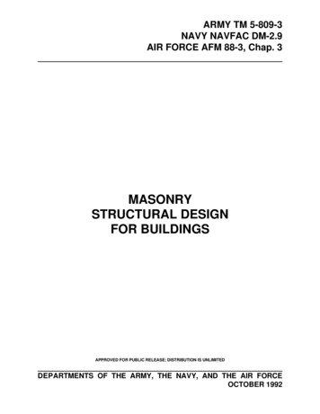 TM 5-809-3 Masonry Structural Design For Buildings