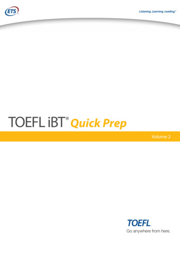 TOEFL IBT Quick Prep - 3rabon