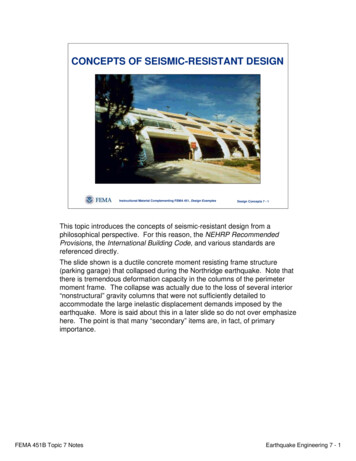 CONCEPTS OF SEISMIC-RESISTANT DESIGN
