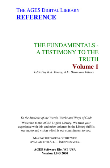 Torrey - The Fundamentals - A Testamony To The Truth - Vol. 1
