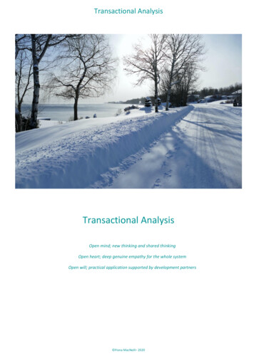 Transactional Analysis - Fiona MacNeill