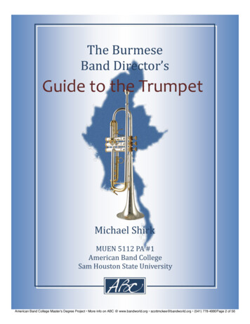 The Burmese Band Director’s Guide To The Trumpet