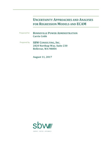 Uncertainty Approaches And Analyses For Regression Models .