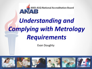 Understanding And Complying With Metrology Requirements