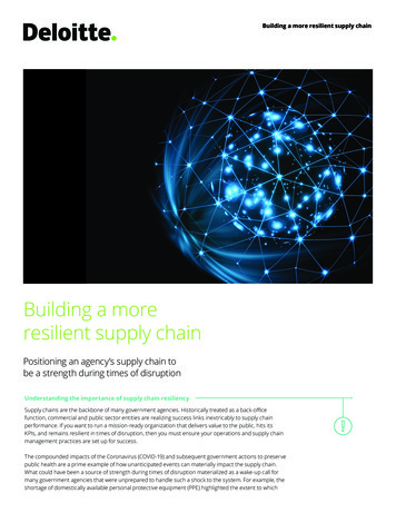 Building A More Resilient Supply Chain - Deloitte