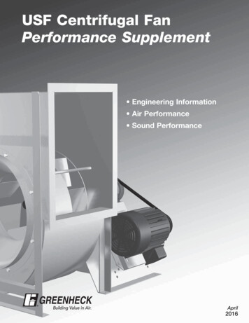 USF Centrifugal Fan Performance Supplement