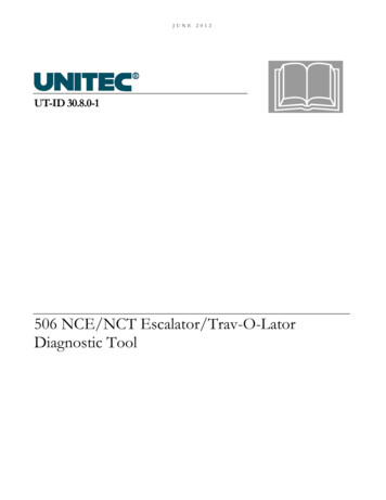 506 NCE/NCT Escalator/Trav-O-Lator Diagnostic Tool