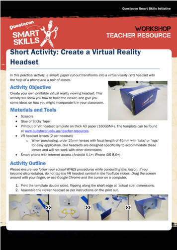 Short Activity: Create A Virtual Reality Headset