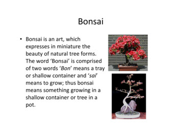 VSF 473 Lect 13 Bonsai - Hillagric.ac.in