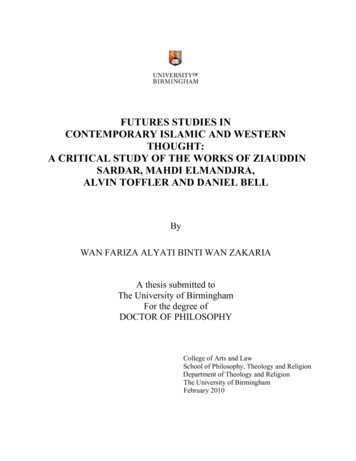Futures Studies In Contemporary Islamic And Western Thought