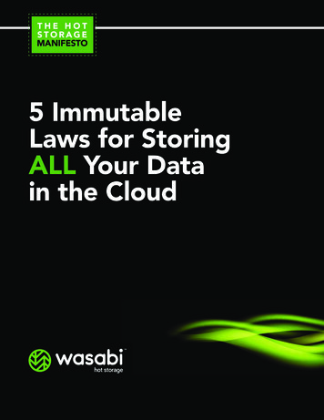 5 Immutable Laws For Storing ALL Your Data In The Cloud