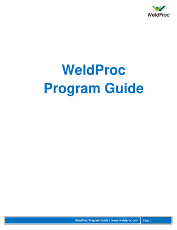 WeldProc Program Guide