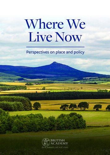 Where We Live Now - Home The British Academy