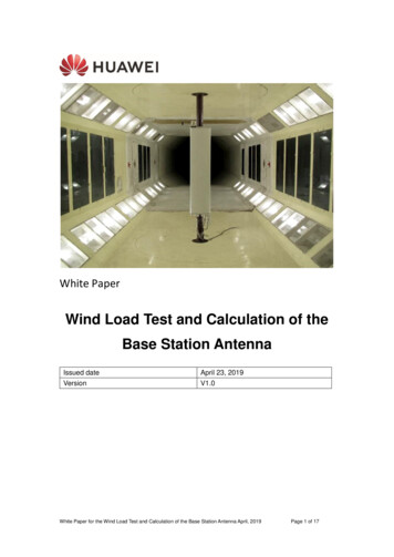 Wind Load Test And Calculation Of The Base Station Antenna
