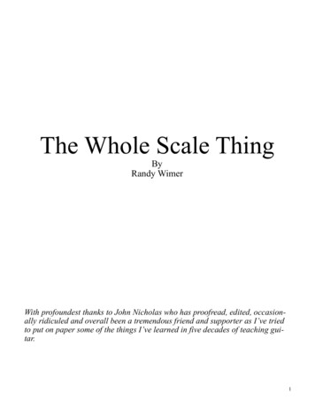 The Whole Scale Thing - Wimer Guitar