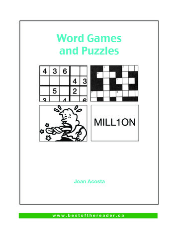 Word Games And Puzzles