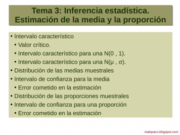 Tema 3: Inferencia Estadística. Estimación De La Media Y La . - MAGIX