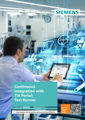 Continuous Integration With TIA Portal - Siemens
