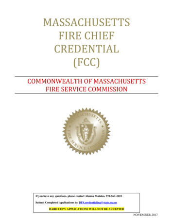 Massachusetts Fire Chief Credential (Fcc)