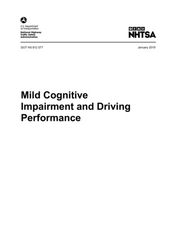 Mild Cognitive Impairment And Driving Performance