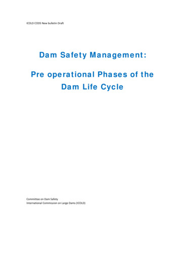Dam Safety Management: Pre Operational Phases Of The Dam Life Cycle