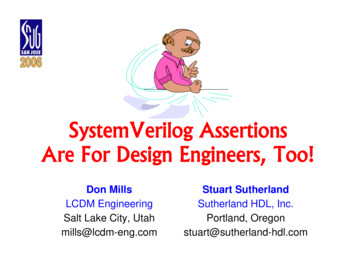 SystemVerilog Assertions Are For Design Engineers, Too! - Sutherland HDL