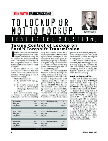 Taking Control Of Lockup On Ford's Torqshift Transmission I - Microsoft