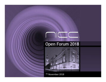 Open Forum 2018 - NICC Standards