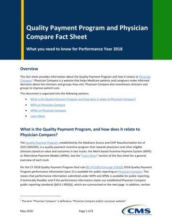Physician Compare Preview Fact Sheet - Cms.gov
