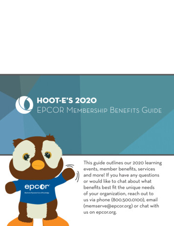 Hoot-E's 2020 EPCOR Membership Benefits Guide
