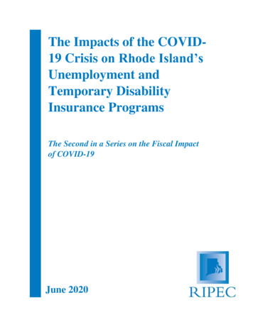 Unemployment And Temporary Disability Insurance Programs - RISCPA
