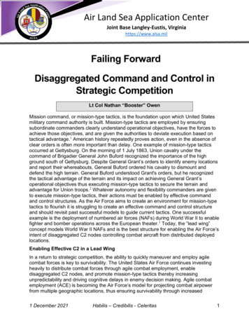 Failing Forward Disaggregated Command And Control In Strategic . - ALSA