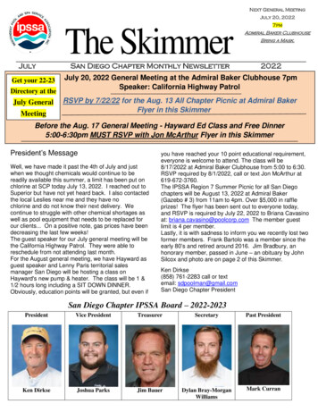 July 20, 2022 The Skimmer 7pm - IPSSA San Diego