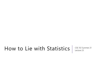 How To Lie With Statistics CSE 312 Summer 21 Lecture 23